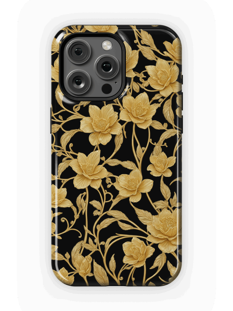 Golden Petals Case | iPhone 15