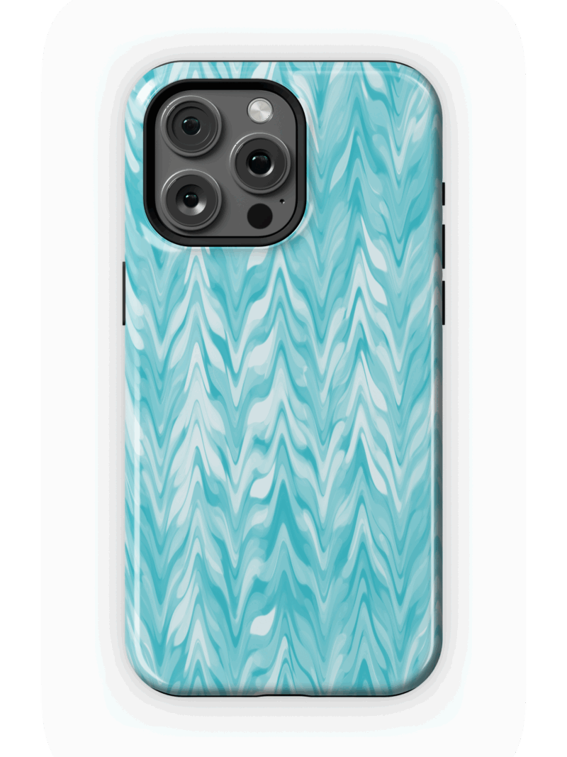Turquoise Ripple Case | iPhone 15